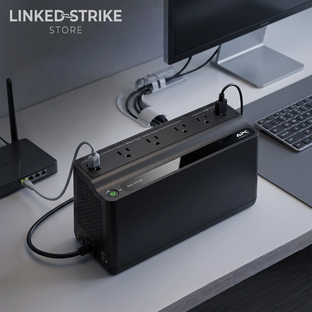 UPS APC BE425M 425VA 120V 6 Tomas 2 Tomas con protección contra sobretensiones - Tienda Linked Strike