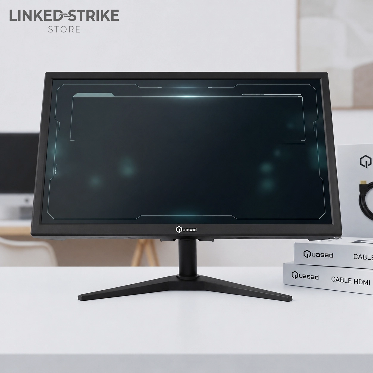 Monitor QUASAD 19.5INC QM L195 HD-1280×720 VGA HDMI Cable HDMI Black - Tienda Linked Strike