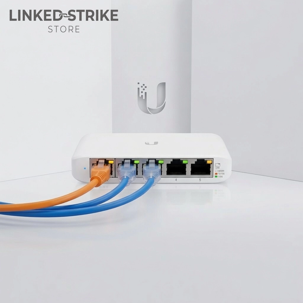 Switch Ubiquiti UniFi Flex Mini 5 Puertos Gigabit PoE+ - Tienda Linked Strike