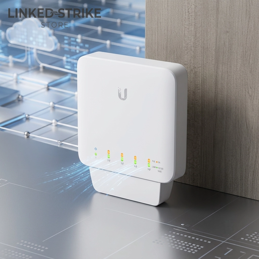 Switch Ubiquiti UniFi USW Flex 5 Puertos PoE Gigabit (46W) Gestionado - Tienda Linked Strike