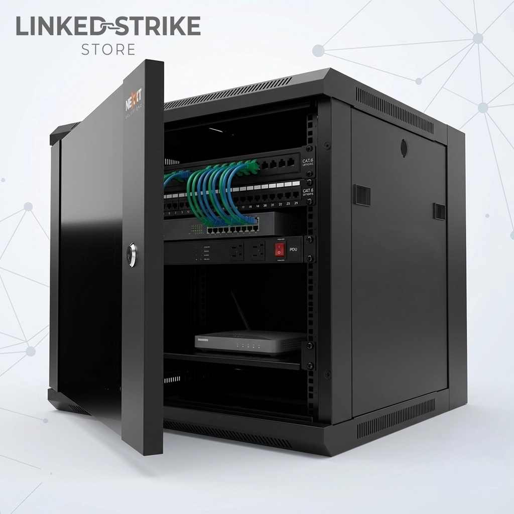 Rack Armario Nexxt 6U Pared 19″ Negro RAL 9005 - Tienda Linked Strike