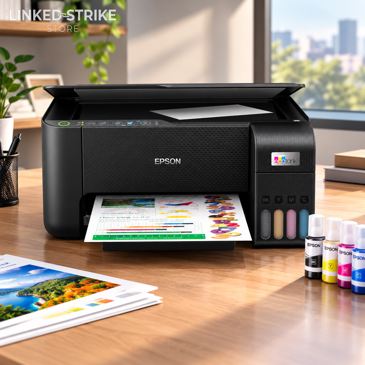 Impresora Multifuncional Epson EcoTank L3560 Copia Imprime y Escanea USB Wi-Fi - Tienda Linked Strike